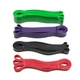 Резиновые петли для фитнеса EasyFit Power Bands – набор из 4 шт 2-80кг (красная, черная, фиолетовая, зеленая в сумочке) - изображение 2