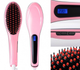 Электрическая расческа-выпрямитель утюжок для волос Fast Hair Straightener HQT-906 с LED дисплеем Pink - изображение 5