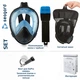 Маска для плавания Seagard Easybreath-II L/XL полнолицевая с креплением для камеры Черный с синим - изображение 6