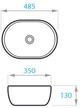 Раковина KOLLER POOL Round RN-0485-WB 485х350 белая - изображение 5