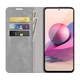 Чехол Taba Retro-Skin для Xiaomi Poco M5s книжка кожа PU с визитницей серый - изображение 2