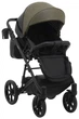 Коляска 2 в 1 Bair Kiwi кожа 100% BK-11/15 хаки - черный - изображение 7