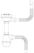 Сифон для кухонной мойки KRONER (KRP) Siphon-011 3 1/2"x40 мм черный (CV023014) - изображение 2