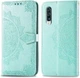 Чехол Vintage для Samsung A50 2019 / A505F книжка кожа PU с визитницей бирюзовый - изображение 5