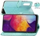 Чехол Vintage для Samsung A50 2019 / A505F книжка кожа PU с визитницей бирюзовый - изображение 6