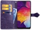 Чехол Vintage для Samsung A50 2019 / A505F книжка кожа PU с визитницей фиолетовый - изображение 4