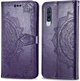 Чехол Vintage для Samsung A50 2019 / A505F книжка кожа PU с визитницей фиолетовый - изображение 5