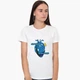 Футболка женская Винсент Ван Гог Сердце (Vincent van Gogh Heart) (8976-2950-9) XL Белая - изображение 2