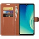 Чехол IETP для ZTE Blade A7S 2020 / A7020 книжка кожа PU с визитницей коричневый - изображение 3