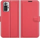Чехол IETP для Xiaomi Redmi Note 10 Pro книжка кожа PU с визитницей красный - изображение 1