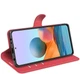 Чехол IETP для Xiaomi Redmi Note 10 Pro книжка кожа PU с визитницей красный - изображение 5