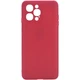 Силиконовый чехол Candy Full Camera для Apple iPhone 12 Pro Max (6.7") Красный / Camellia Без бренда - изображение 1