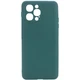 Силиконовый чехол Candy Full Camera для Apple iPhone 12 Pro Max (6.7") Зеленый / Dark green Без бренда - изображение 1