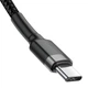 Кабель Baseus Cafule USB-C to USB-C 1m Black/Grey (CATKLF-GG1) - изображение 5