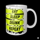 Кружка Chainik-Rassela с Принтом Подарок Парню Eat Sleep Drunk Repeat 320Мл - изображение 3