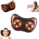 Массажная подушка Massage pillow для шеи и спины инфракрасный роликовый массажер 8 роликов - изображение 1