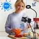 Набір блогера Настільна кільцева LED лампа 9 см LIVE STREAM з гнучким тримачем для смартфона Монопод для фото і відео - зображення 3