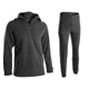 Термобелье Костюм флисовый с молнией THERMOFLEECE UNDERWEAR WITH ZIPPER Черное XL - изображение 1