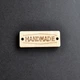 Деревянные пришивные бирки "HANDMADE"(1шт). Деревянные ярлыки, лейбы для упаковки крафтовых товаров ручной работы - изображение 1
