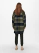 Пальто демісезонне ONLY ONLNEWCAMILLA TEDDY SHACKET AOP CC OTW M Хакі 15228399 Kalamata-Checks:as SS - зображення 3