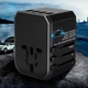 Мережевий дорожній універсальний адаптер Masslinna 4 USB + Type-C Black/Blue (NA1) - зображення 8