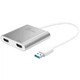 ​Мультидисплейный адаптер переходник j5create USB 3.0 to Dual HDMI Multi-Monitor Adapter JUA365 silver - изображение 1
