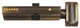 Цилиндровый механизм USK ZC-70 (35x35) ключ/поворотник Золото - изображение 2