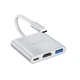 USB-хаб HOCO HB14 Easy use Type-C adapter(Type-C to USB3.0+HDMI+PD) Silver - изображение 1