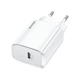 Мережевий зарядний пристрій з входом Type-C USAMS T39 Single Port PD Fast Charger | 20W, PD3.0 |. White - зображення 2
