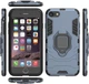 Чехол Iron Ring для Iphone SE 2020 бронированный Бампер с подставкой Dark-Blue - изображение 4