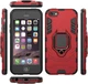 Чехол Iron Ring для Iphone 6 Plus / 6s Plus бронированный Бампер с подставкой Red - изображение 5