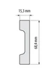 Плинтус Cezar LPC-23 (68x15)мм - изображение 2