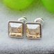 Сережки Xuping з кристалами Swarovski 21402 розмір 7х7 мм колір золота тінь позолота Біле Золото - зображення 2