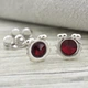 Сережки Xuping з кристалами Swarovski 83125 розмір 10х7 мм колір бордовий позолота Біле Золото - зображення 1