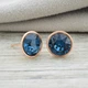 Серьги Xuping с кристаллами Swarovski 21400РО размер 10х10 мм цвет монтана позолота РО - изображение 2