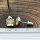 Сережки Xuping з кристалами Swarovski 21402 розмір 7х7 мм колір димчастий топаз позолота Біле Золото - зображення 3