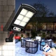 Вуличний ліхтар із сонячною панеллю датчик руху та пультом Solar Street Light BL BK 120-6COB 7498 Чорний - зображення 11