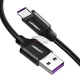 Кабель USB Type-C 5A 40W черный 2 м. Ugreen 5A US253 - зображення 2