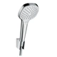 Ручний душ з тримачем і шлангом 1,25 м Hansgrohe Croma Select S (колір - хром/білий) (26425400) - зображення 3