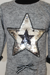 Туніка для дівчинки Happy star 4817 зірка паєтки сірий 104 - зображення 5