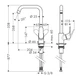 Змішувач для кухні Hansgrohe Focus M41 31820670 - зображення 2