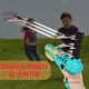 Детский пистолет для запуска летающих самолётов AIR BATTLE Игрушка - оружие для стрельбы самолётами Для детей К999 Бирюзовый с оранжевым - изображение 6