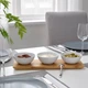 Піднос з 3 мисками IKEA TYNGDLÖS бамбук, білий (404.841.09) - зображення 4