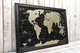 Скретч карта мира в раме Black Wood Черная с золотом Mymap 45x65cm - изображение 1