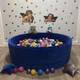 Сухий басейн з кульками Maikinbaby 130 см і 350 шт кульок Бархат Синій єлектрик(арт.М130-139) - зображення 2