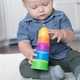 Пирамидка тактильная Чашки Fat Brain Toys dimpl stack (F293ML) (811802026798) - изображение 4
