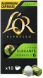 Кава мелена в алюмінієвих капсулах L'OR Lungo Elegante 10 шт сумісні з Nespresso 100% Арабіка (8711000360552) - зображення 1