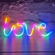 Настенный декоративный неоновый светильник-ночник Love Neon Decoration Lamp надпись Любовь (34х13 см) - Разноцветный - изображение 1