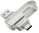 Флешка двухсторонняя HOCO Wise USB3.0 Type-C OTG USB flash drive UD10 128Gb silver - изображение 1