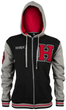 Толстовка JINX World of Warcraft Hoodie - Horde Varsity Black/Cool Grey/Red, L - изображение 1